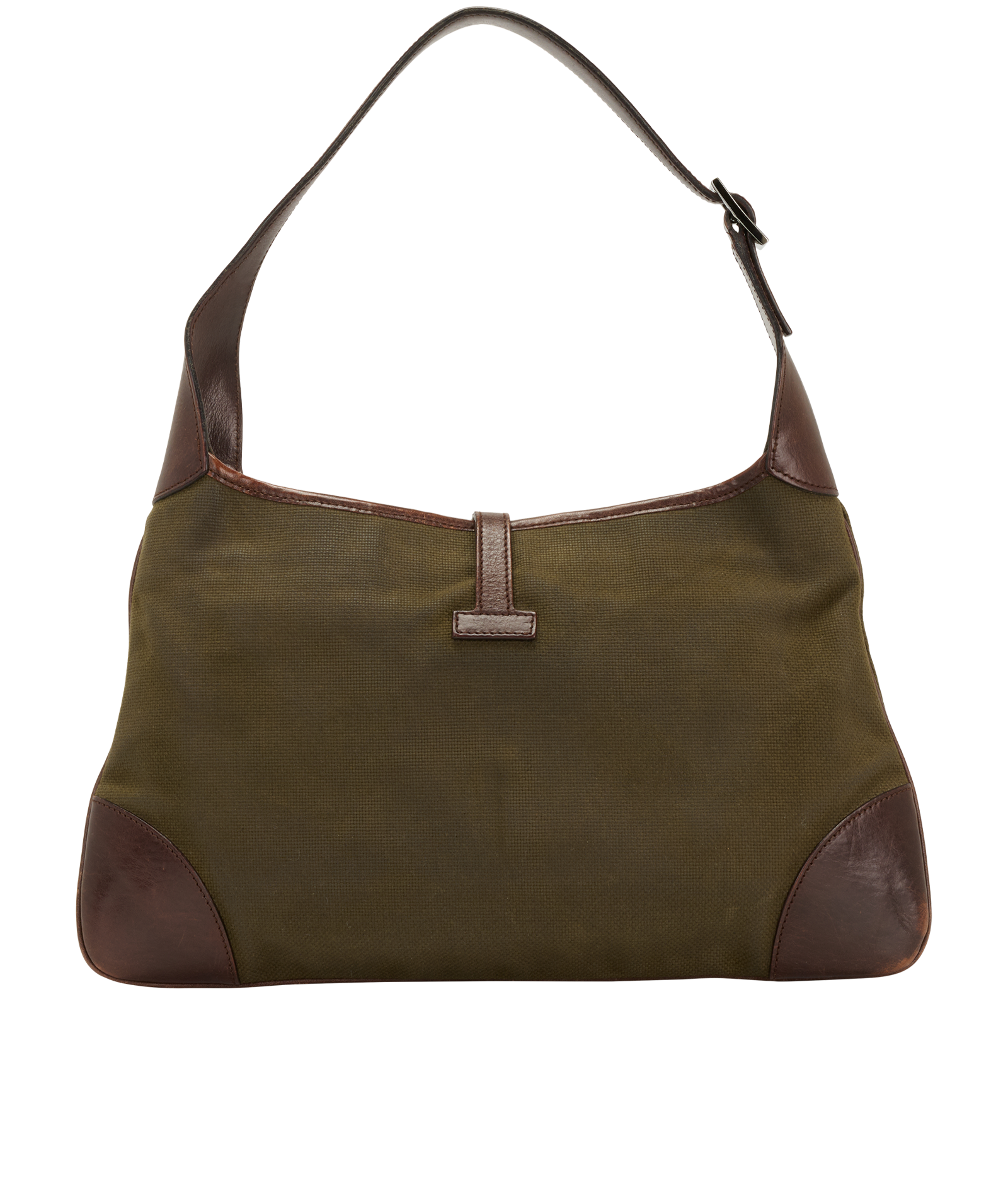 Vintage Medium Jackie, &pound;260, Handbags, Green, Canvas, Back view